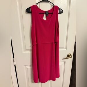 Clara Sun Woo Fuchsia Midi Dress